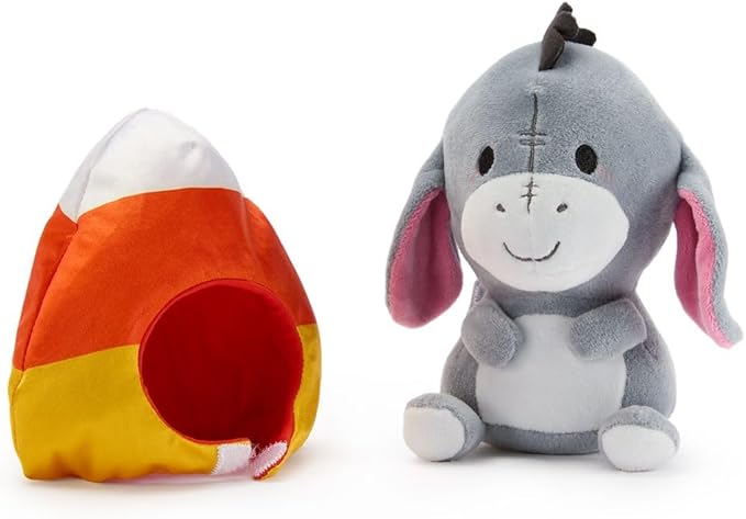 Disney Store Official Mini Mix-Its Plushies – Eeyore - Cute Stuffed Animals - Mix & Match Detachable Hats - Hook and Loop Strap - Plush Toys for Kids and Collectors, 7 Inch