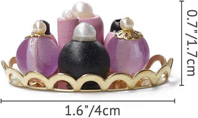 Odoria 1/12 Miniature Perfume Tray Dollhouse Decoration Accessories, Purple