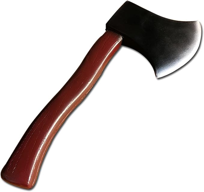 Lumberjack Costume Prop Toy - Wood Look Hatchet Axe Props for Party Black