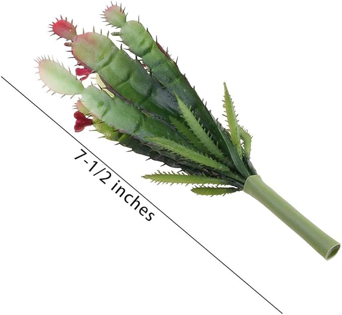 Bluecell 2pcs Real Looking Artificial Cactus Artificial Cacti Plant DIY Material for Home Decoration Flower Arrangement