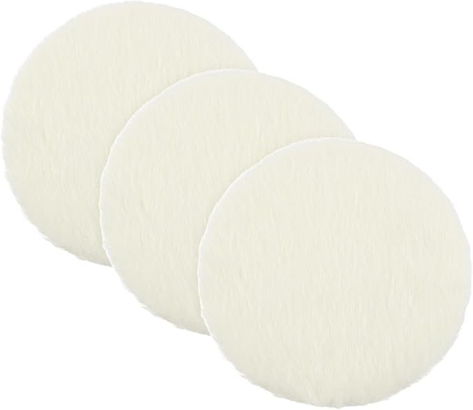 uxcell 3Pcs Dollhouse Miniature Carpet, 1:12 Fluffy Doll House Rugs Prop Small House Accessories for Doll House Furniture Decor Play, Beige Round