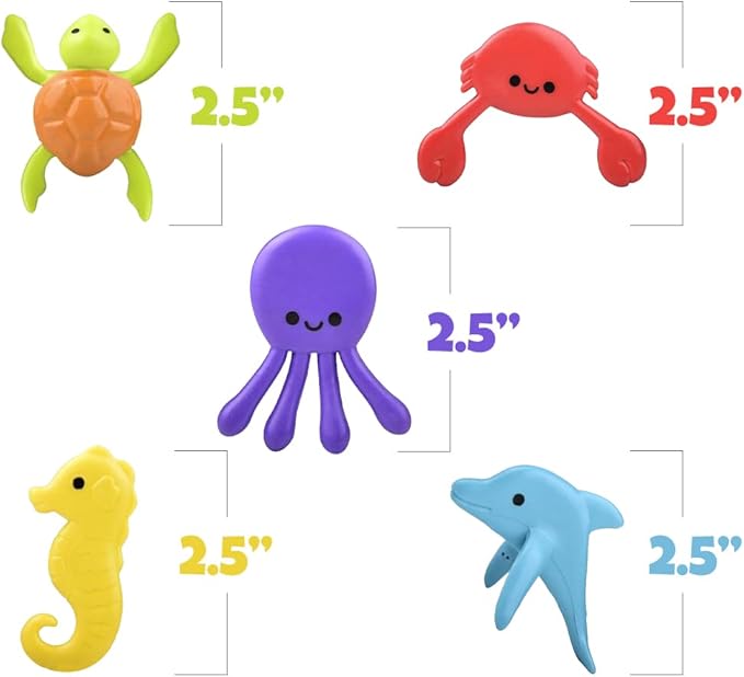 ArtCreativity 48 Pcs Sea Animal Toys, Sea Creatures Bendable Toys for Kids in 5 Assorted Designs Plastic Animals, Great as Aquatic Ocean Party Favors, Under the Sea Sarty Pinata Stuffers