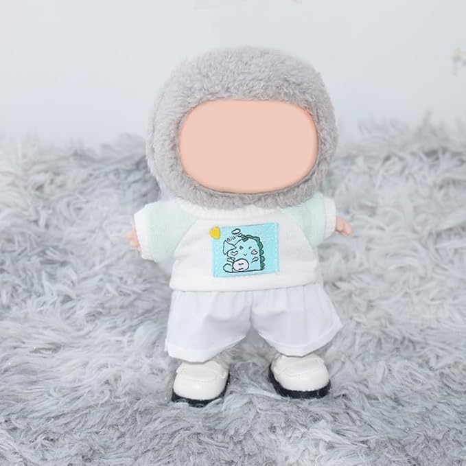 Compatible with Labubu Doll Shoes for 17cm Doll,Shoes Used for Labubu Accessories (A-White)