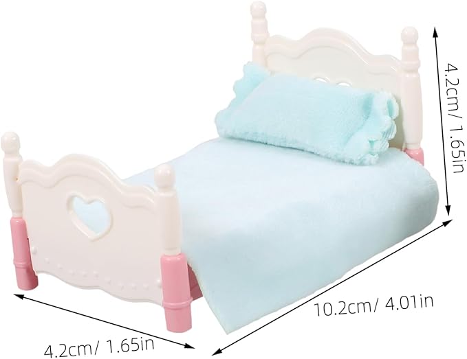 HEMOTON 1set Miniature Bedroom Furniture for Dollhouse Cute DIY Scene Prop High-Detail Design and Safe Material for Creative Role Play and Family Fun