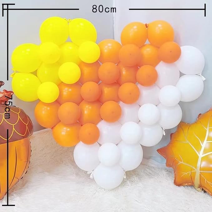 ADIDO EVA Link Balloons Yellow 10 Inch Latex Quick Linkale Balloon 80 Pcs for Birthday, Halloween, Christmas, Party Festival Decorations