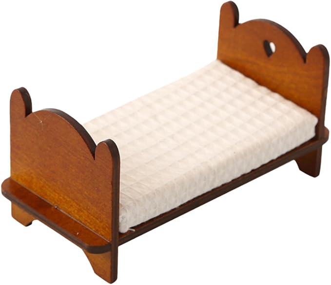 Dollhouse Furniture Miniature Bed 1:12 DIY Scene Decoration Dollhouse Dollhouse