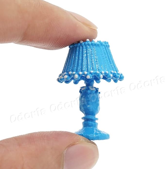 Odoria 1/12 Miniature Lamp Dollhouse Decoration Accessories, Blue