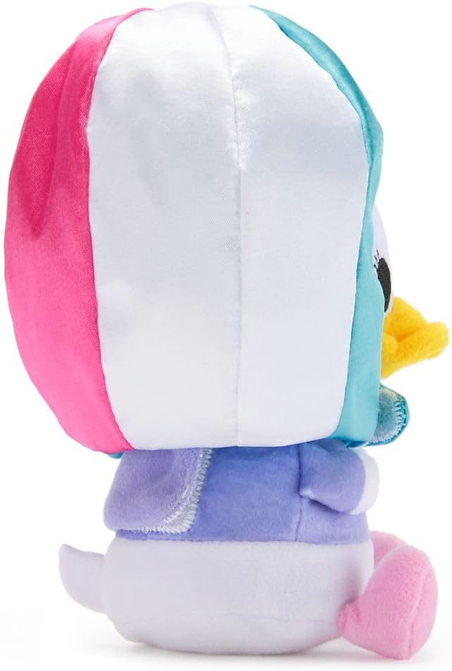Disney Store Official Mini Mix-Its Plushies – Daisy Duck - Cute Stuffed Animals - Mix & Match Detachable Hats - Hook and Loop Strap - Plush Toys for Kids and Collectors, 7 Inch