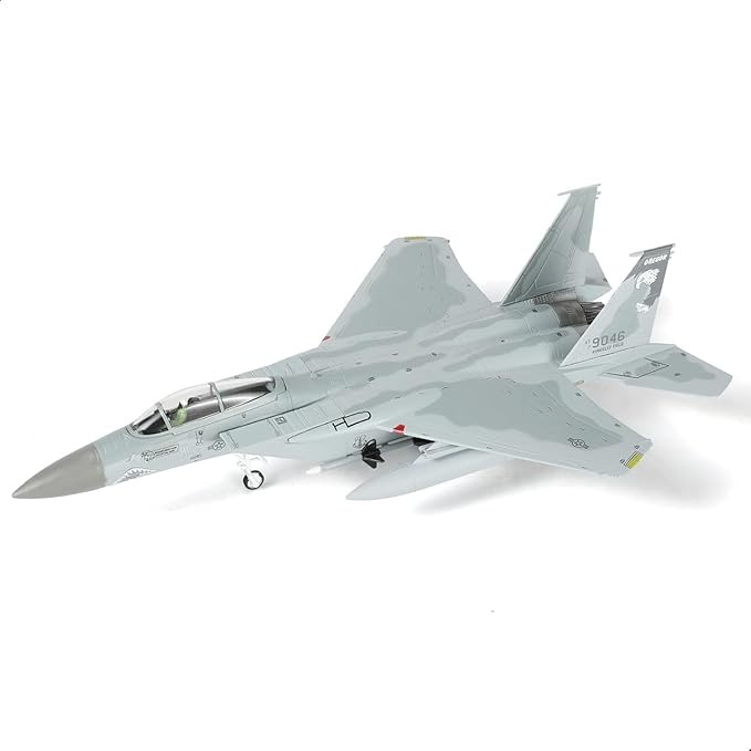 1/100 F-15C Eagle Fighter 79-0046 Model Diecast Metal Aircraft Model Military Fighter Aircraft Model with Stand for Adult Military Enthusiast Collection Display or Gift