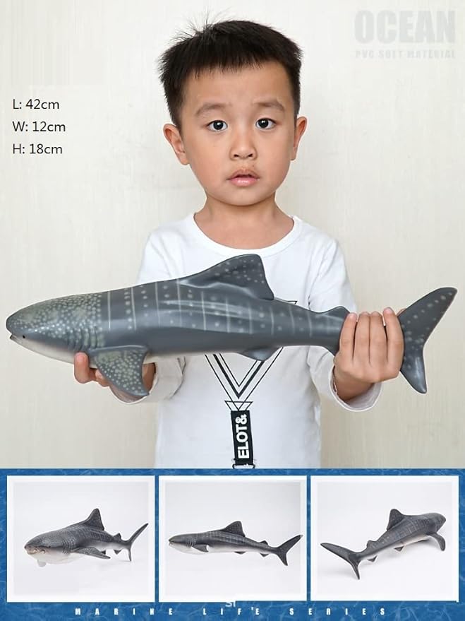 SmilerSmile Simulated Ocean Big Animal, One pc 15Inch Soft Filled Rubber Sea Educational Toys (Whale Shark)