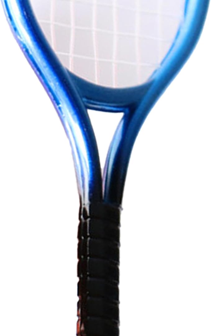 Mini Tennis Racket and Ball Set Mini Tennis Decor Miniature Tennis Kit Adults, Blue