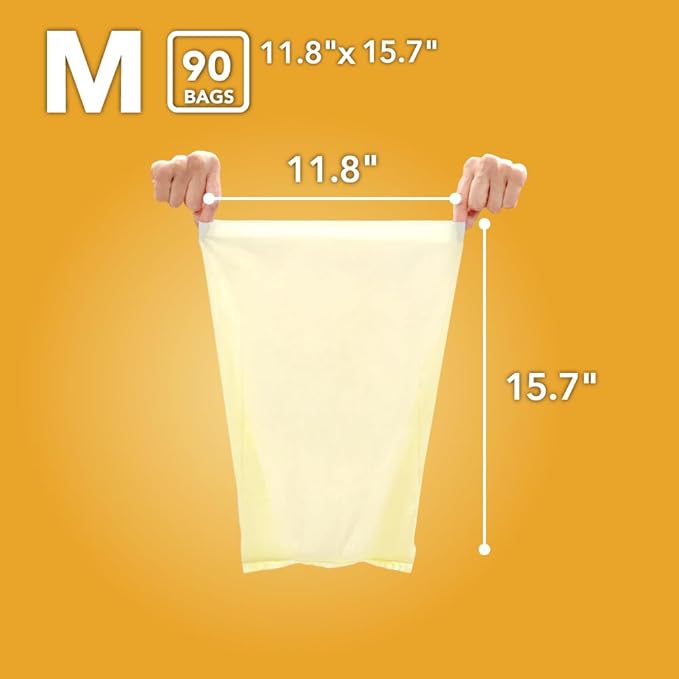 Disposable Bags - Scent & Smell Free (Color: Cream Yellow) (Medeium)