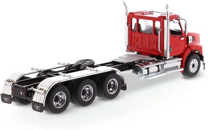 Diecast Masters Western Star 49X SB Tridem Tractor - Viper Red | Opening Hood, Doors with Cab Interior 1:50 Scale Model Semi Trucks 71085