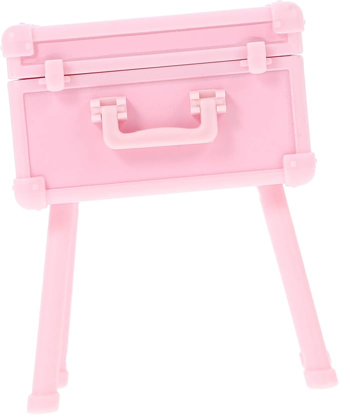 Garneck 1set Makeup Storage Box Model Dollhouse Decor Scale Cosmetics Organizer for Dollhouse Elegant Design Interior Compartments for Miniature Collectors