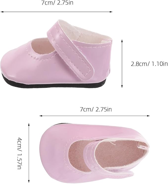 UPKOCH 2 Pairs Doll Shoes for 18 Inch Faux Leather Dress Shoes for Play Photo Props and Miniature House Decorations