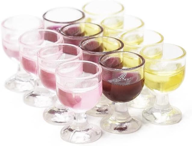 Odoria 1/12 Miniature Wine Glasses Dollhouse Decoration Accessories, 12Pcs