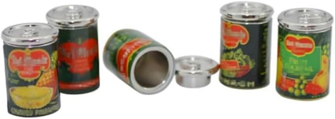 5Pcs Miniature Cans Dollhouse Kitchen Accessories, 1:12 Scale, Dollhouse Décor and Miniature Food