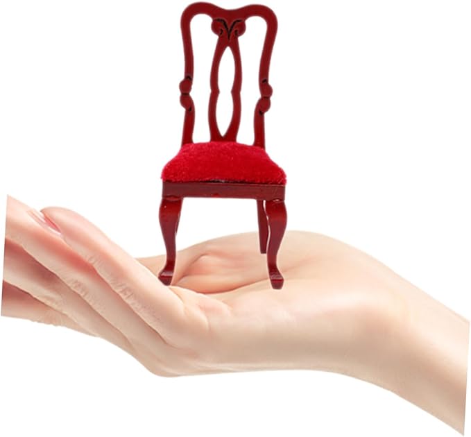 1/12 Scale Miniature Dining Room Set Miniature Table and Chairs for Dollhouse Accessories Tiny House Decoration Furniture