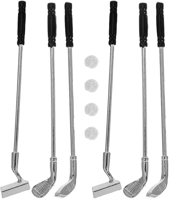 IMIKEYA Miniature Golf Club Toy Set Dollhouse Golf Accessories for Diorama Toy
