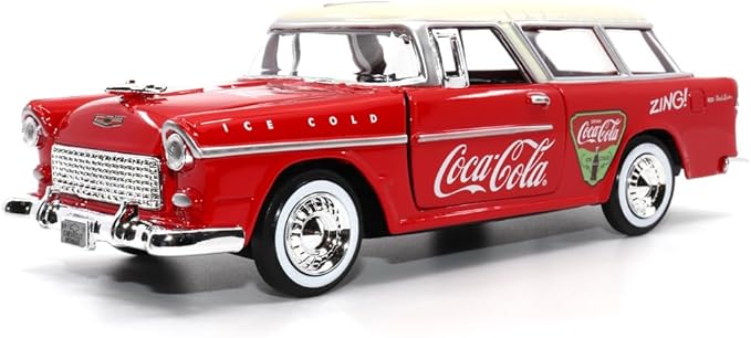Motor city classics | Coca-Cola 1955 Chevy Nomad 1:24 Scale Model Diecast Collectible 424057