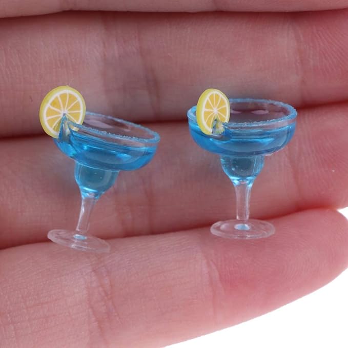 13 Pcs 1:12 Colourful Cocktail Cup Drink Juice Tea Beverage Bottle Jam Jar Toys,Simulation Drink Wine Glass Model for Dollhouse,Dolls House Miniature Toy Doll Food Kitchen Accessory Bar Decor