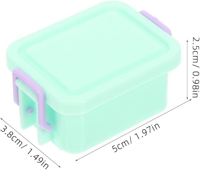 5pcs Mini Doll House Storage Boxes Lids Small Plastic Containers for Boys and Girls DIY Play for Doll House Miniatures and Accessories