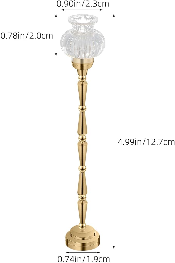 TOYANDONA Miniature Dollhouse Lamp - 1/12 Scale Doll House Floor Lamp Miniature Dollhouse Lights Led Battery Operated for Doll House Decoration Accessories