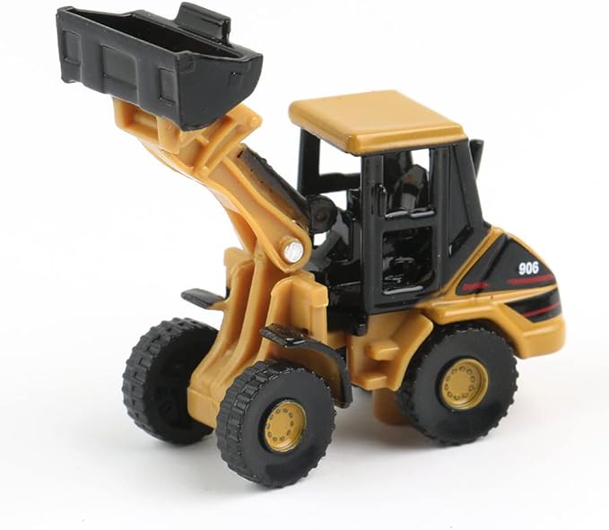 EROCK 1:160 N Scale Alloy Construction Vehicles - 1 Pcs, Die Cast Mini Construction Truck Toys, Engineering Vehicle Model for N Scale Railroad, Train Set, Collection, Age 8+ (906 Wheel Loader)
