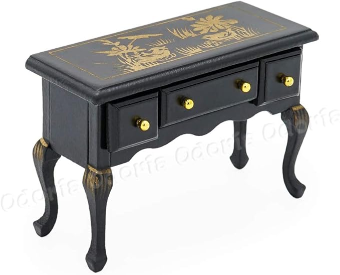 Odoria 1/12 Miniature Desk Dollhouse Furniture Accessories