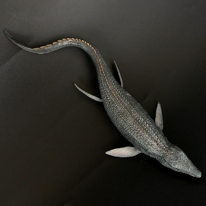 SmilerSmile 14.4" Solid Sea Animals Educational Toys, Simulation Ocean Shark Sea Creature Toy for Toddlers Kids (Hunting Mosasaurus)