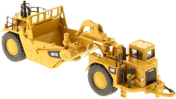 Diecast Masters 1:125 Caterpillar 657G Wheel Tractor Scraper, Elite Series Cat Truck | Scale Model Collectible Construction Trucks Truck, 85542