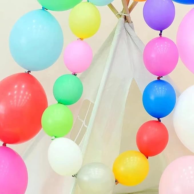 ADIDO EVA Link Balloons Pink 12 Inch Quick Latex Link Balloon 80 Pcs for Birthday, Halloween, Christmas, Party Festival Decorations