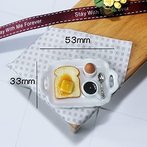 SXFSE Dollhouse Decoration Accessories, 1:12 Dollhouse Miniature Scene Model Milk Juice Coffee Bread Machine Breakfast Set