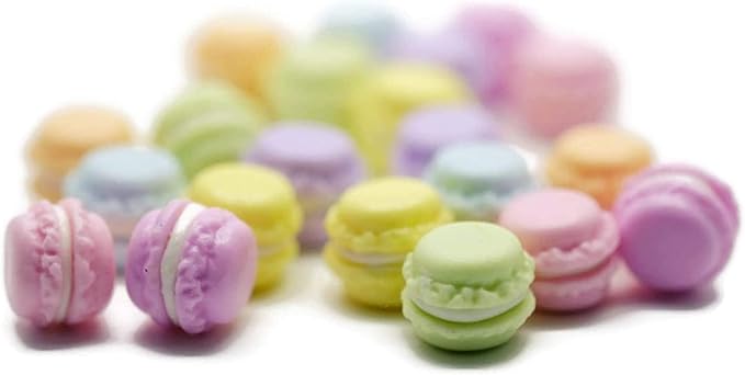21 French Macaron Recipe Cookies Pastel Sweet Dollhouse Miniatures Food Kitchen Docoration