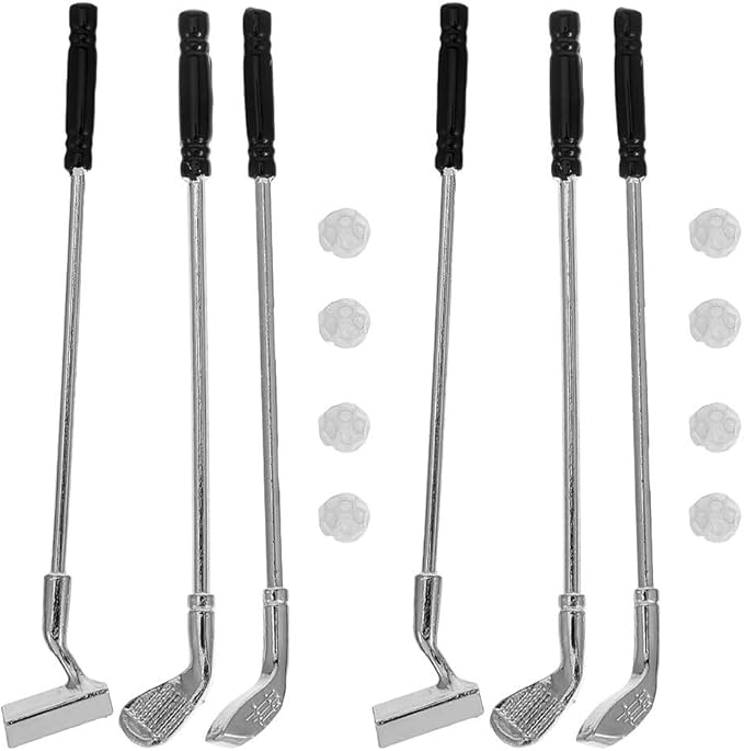 VOSAREA 1 Set Miniature Golf Set Dollhouse Golf Accessories for Themed Party Decorations Authentic Detailing and Material for Toy Enthusiasts