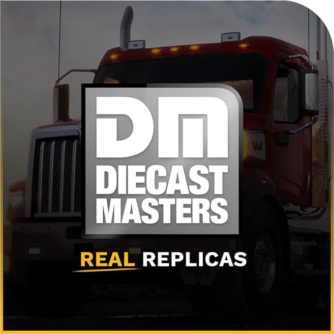 Diecast Masters Western Star 4700 SF Tandem Truck-Tractor - Metallic Black | Real Truck Specifications 1:50 Scale Model Semi Trucks by 71036