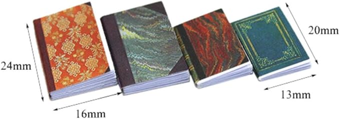 Dollhouse Decoration Accessories, 1/12 Miniature Scene Model Dollhouse Accessories Mini Book Paper Notebook Gift