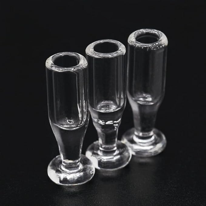 Odoria 1/12 Miniature Champagne Glasses 3Pcs Dollhouse Decoration Accessoriess