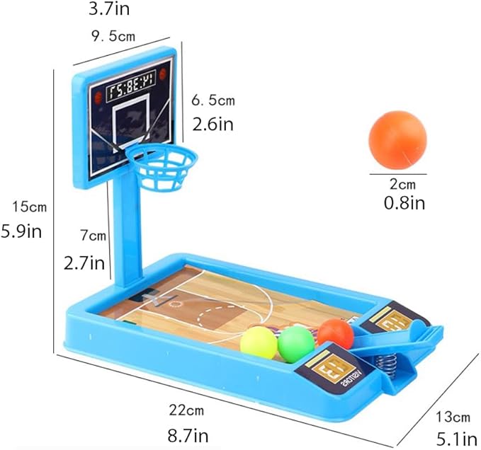 2 Pack Basketball Game Toys, Tabletop Basketball Shooting Game for Kids and Adults, Desk Games for Office for Adult to Reduce Stress, Basketball Party Favors Classroom Prizes for Boys Girls