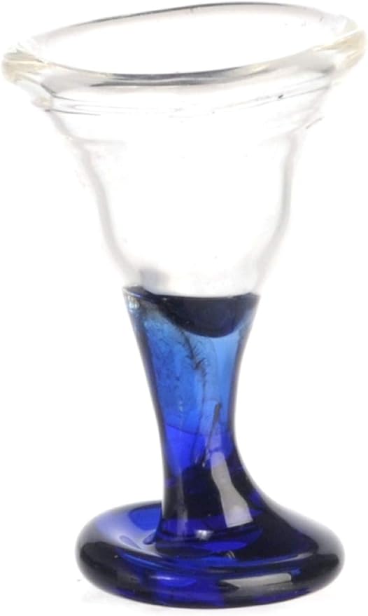Dollhouse Miniature Wine Glass with Blue Stem