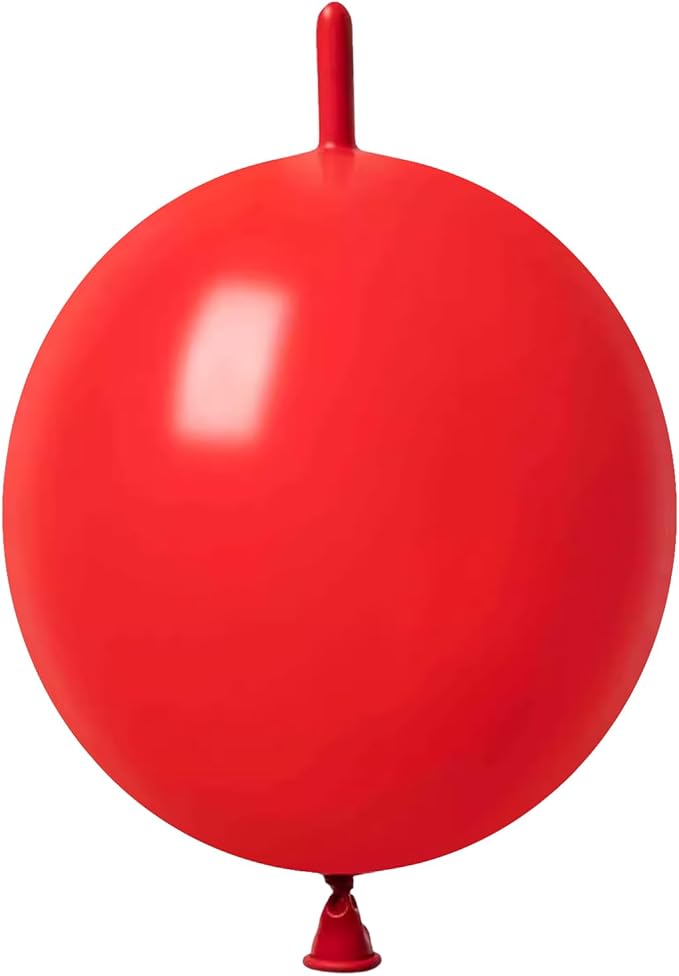 IN-JOOYAA 6 Inch Red Latex Link Balloon 50 Pcs Quick Link Balloons for Party Decoration