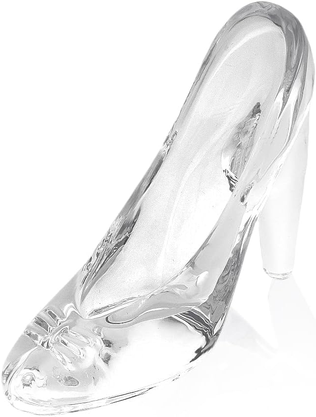 Glass Crystal High Heels, Glass Slipper, Crystal High Heels for Shoes Birthday Decoration Party, Wedding Supplies Decorative Party Decorations, Transparent