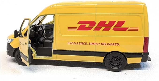 KiNSMART - Mercedes-Benz Sprinter UPS Edition Cargo Van 1:48 O Scale 5" Die Cast Metal Model Toy Van, Pull-Back Action (DHL)
