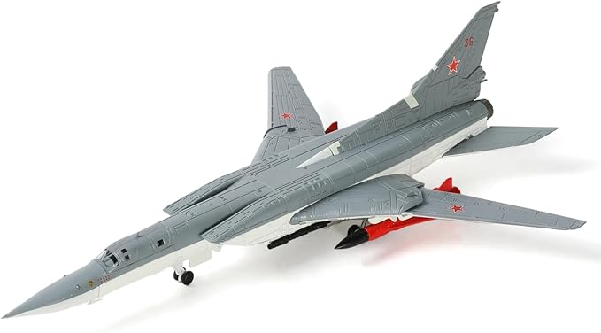 1/144 Tupolev Tu-22M Backfire Heavy Bomber Aircraft Model Russia Bomber Aircraft Model Metal Diecast Plane with Display Stand Collection Gift for Adults