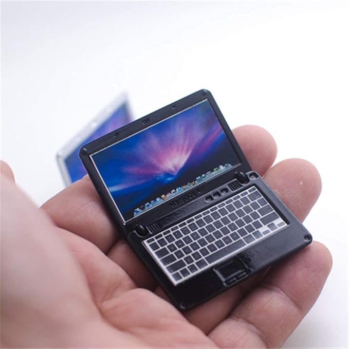 SXFSE Dollhouse Decoration Accessories, 6 Pack 1/12 1/6 Dollhouse Miniature Scene Model Mini Laptop Tablet and Smart Phone Scene Model (Multicolored)