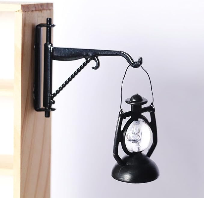 Miniature Metal Wall Bracket, 3PCS Dollhouse Plant Hanger Hook, Black, Miniature Wall Bracket, Dollhouse Decor