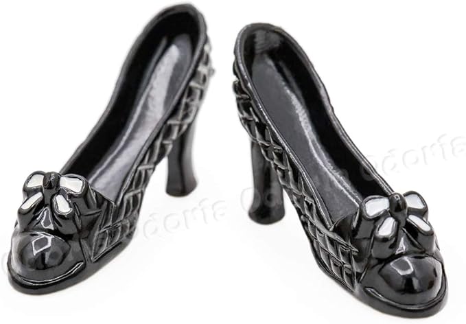 Odoria 1/12 Miniature High Heels Dollhouse Decoration Accessories, Black