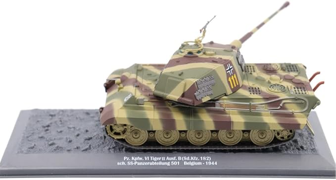 Motor city classics Militaria Diecast 1:43 Scale Military Diecast Collectible | PzKpfw VI King Tiger Ausf. B Heavy Tank-Schwere SS Panzer Abteilung 101, France, 1944 Model 23187-44