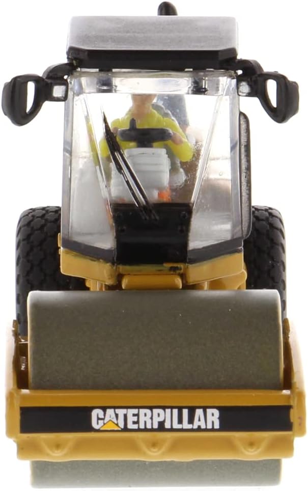 1:87 Caterpillar CS56 Smooth Drum Vibratory Soil Compactor - HO Models by Diecast Masters - 85246 - Functioning Wheels & Rolling Drum
