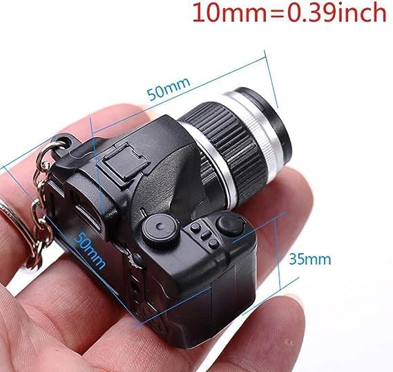 Tustao Mini Camera Design Keychain with Sound, Cute Novelty Ring for Child Toy, Creative Gift Key Chain Decorative, Unisex-Adults, Modern Style, M Color